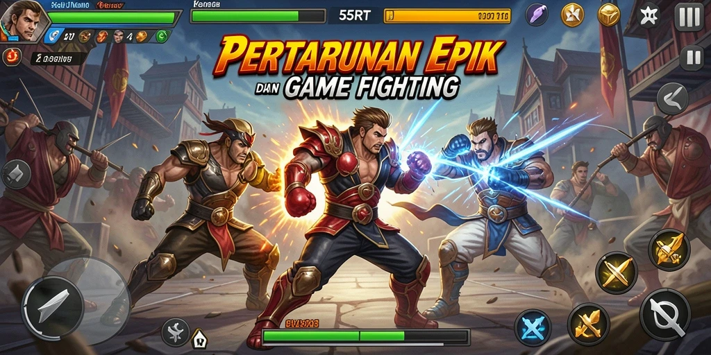 Tampilan pertarungan mendebarkan di 55RT dengan aksi yang intens.
