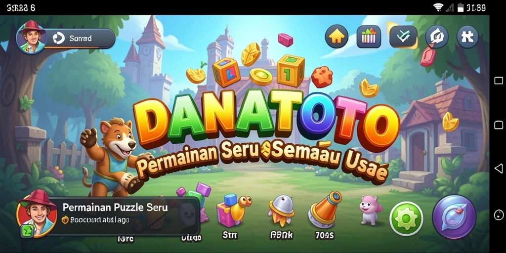 Tampilan gameplay menarik dari DANATOTO yang penuh warna.