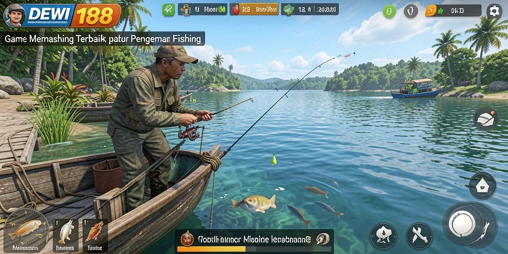 Screenshot utama DEWI188 dengan tampilan memancing yang seru.