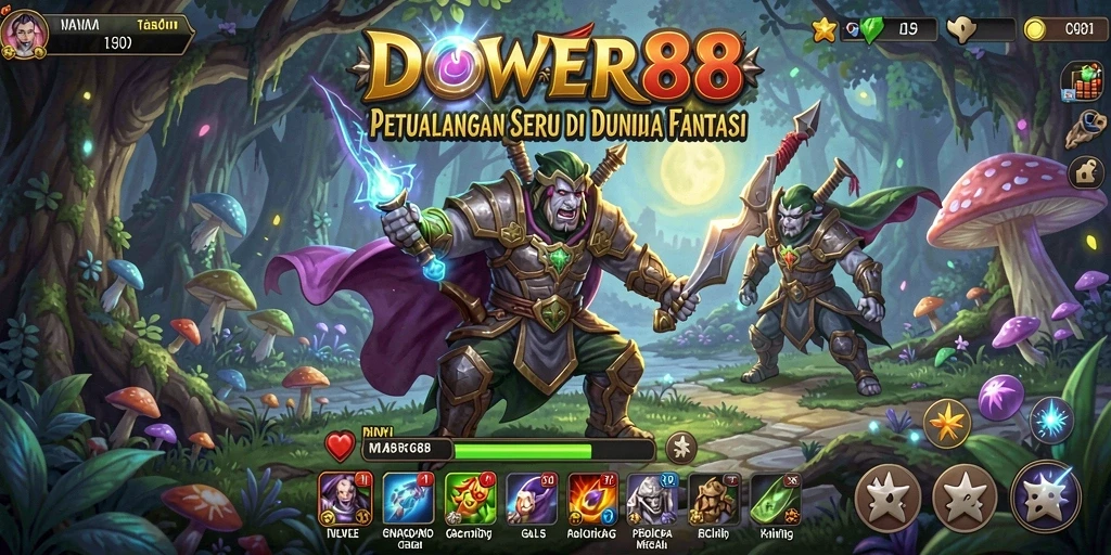 Tangkapan layar DOWER88 menampilkan gameplay mendebarkan di dunia petualangan.