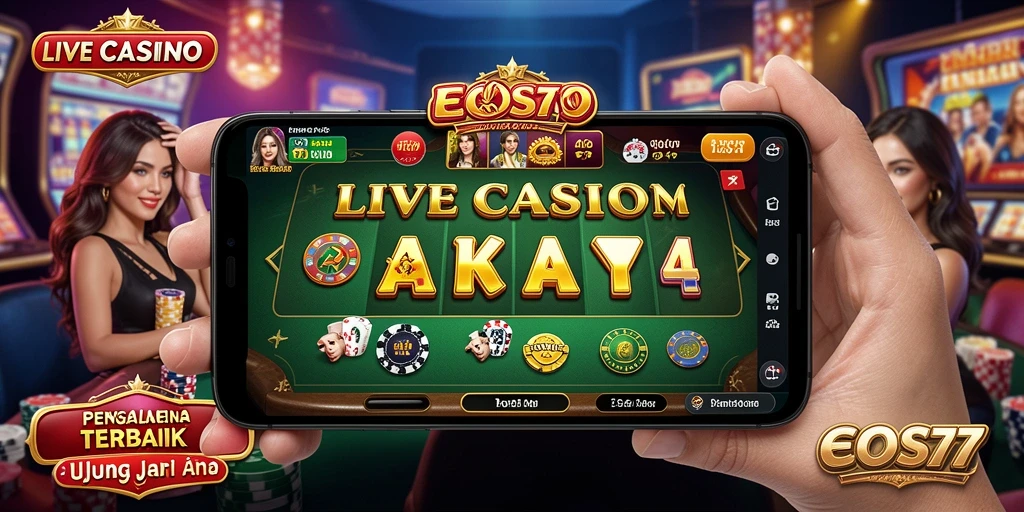 Screenshot gameplay Live Casino menarik dari EOS77.