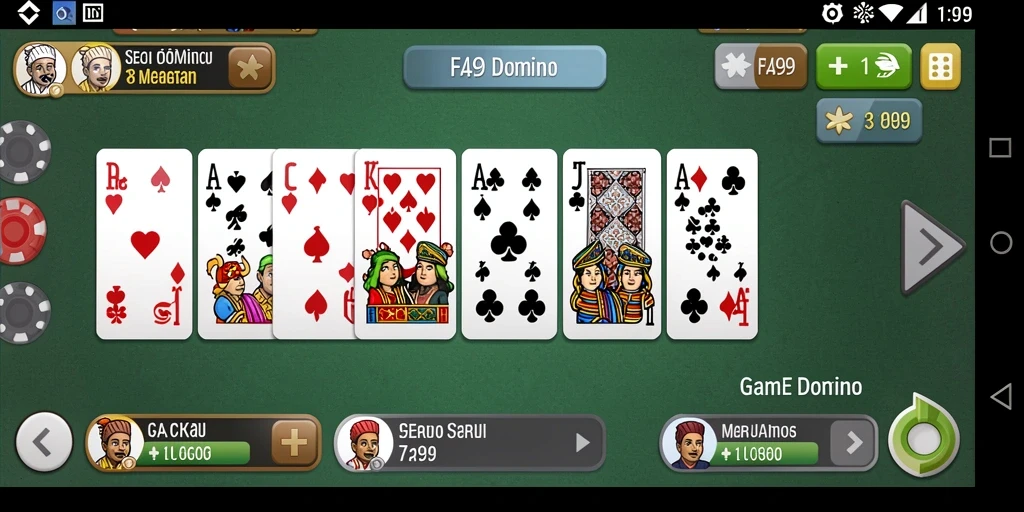 Tampilan gameplay seru dalam game Domino FA99.