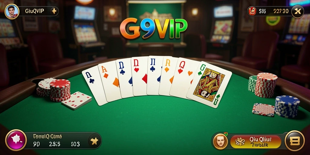 Screenshot utama G9VIP yang menunjukkan gameplay QiuQiu yang menarik.