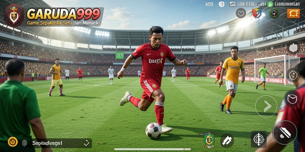 Tampilan game GARUDA999 dengan aksi sepakbola yang menarik.