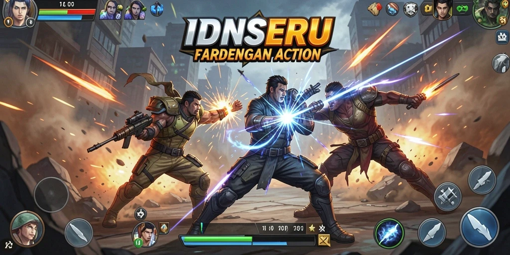 Tampilan gameplay IDNSERU yang mendebarkan dan penuh aksi.