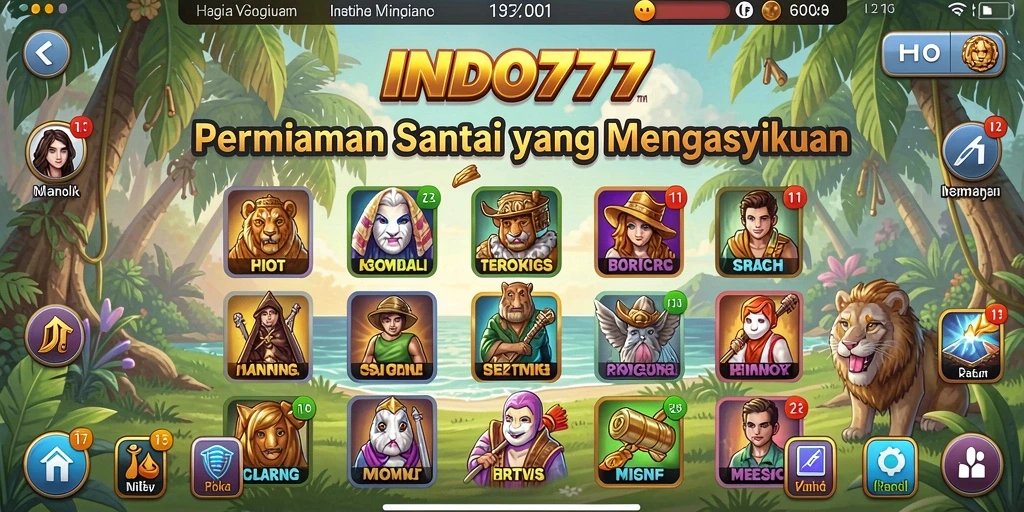 Tangkapan layar menampilkan gameplay santai dan menarik dari INDO777.
