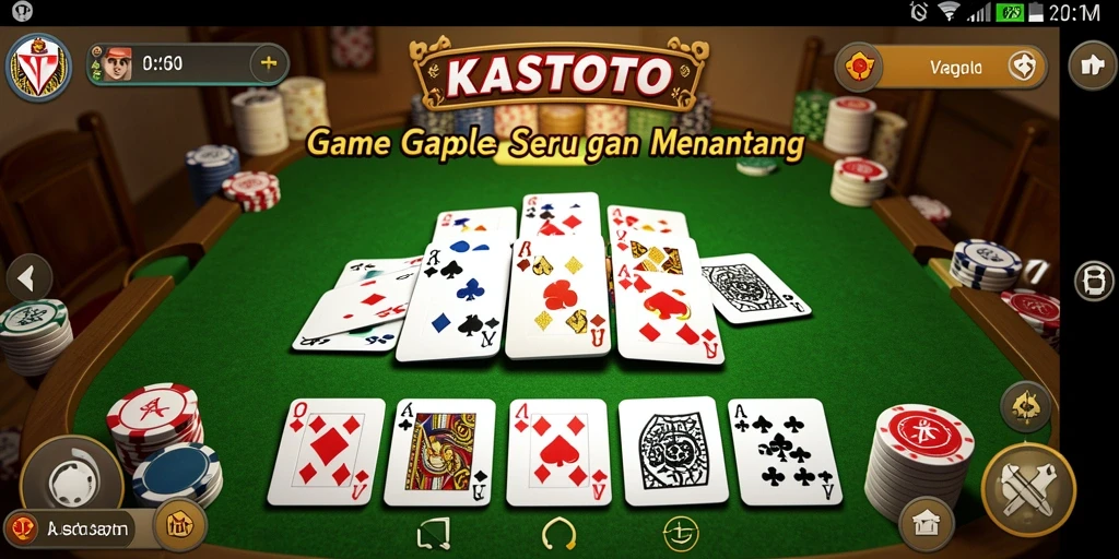Tampilan gameplay menarik dari KASTOTO saat bermain Gaple.