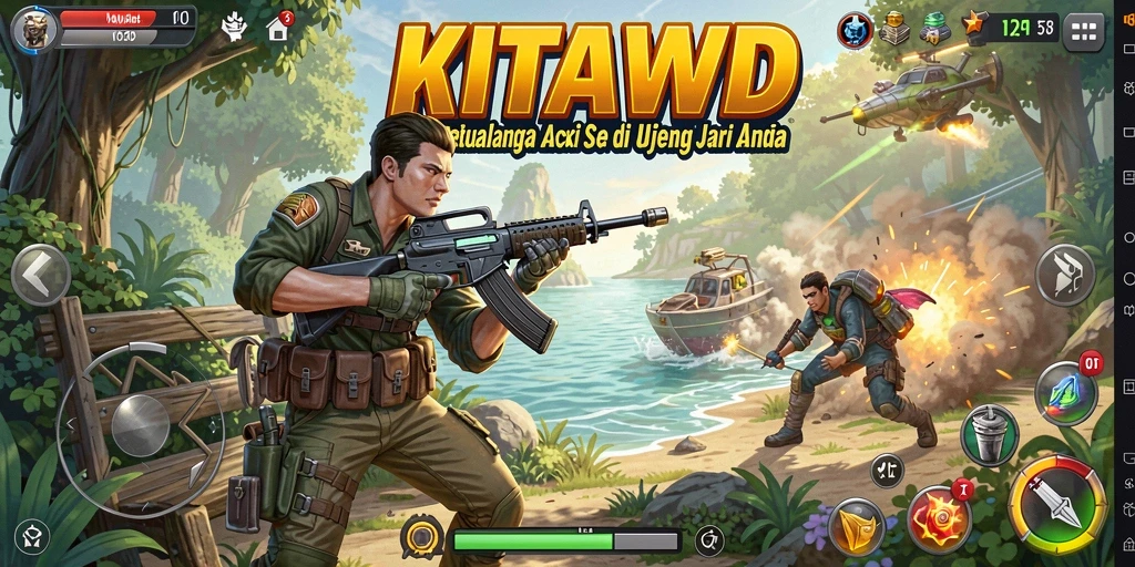 Tampilan gameplay menegangkan dari <strong>KITAWD</strong> dengan aksi luar biasa.