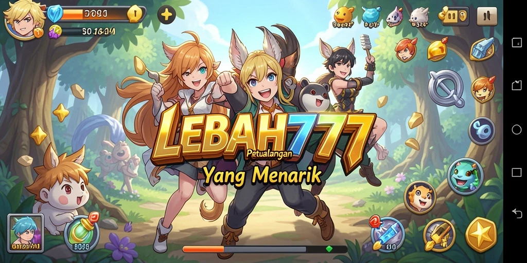 Screenshot gameplay LEBAH777 yang menampilkan dunia Anime yang menakjubkan.