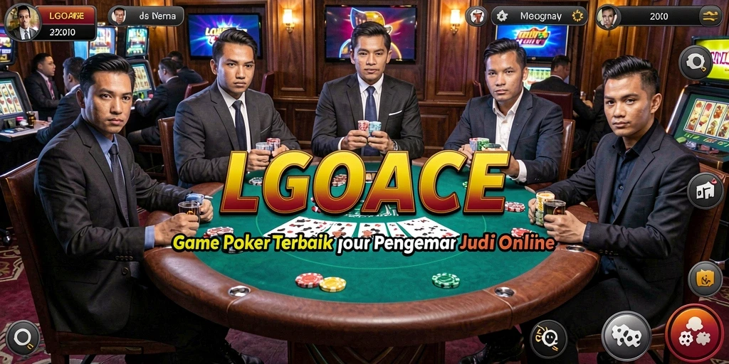Screenshot LGOACE menampilkan gameplay poker yang seru dan kompetitif.