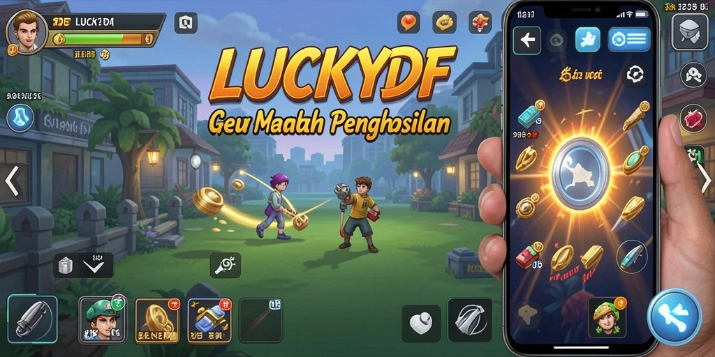 Tampilan gameplay LUCKYDF yang menarik dan mengasyikkan.