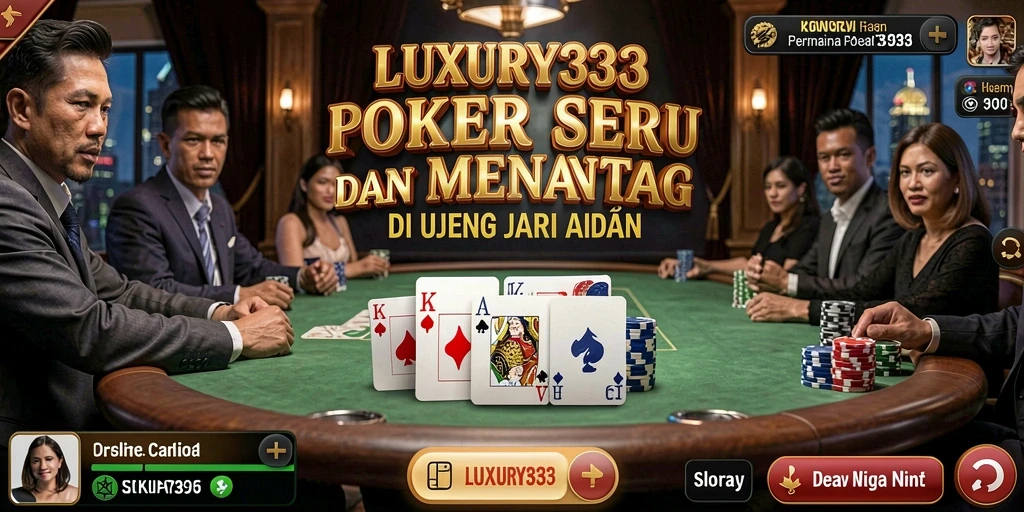 Tampilan grafik menarik dalam permainan Poker LUXURY333.