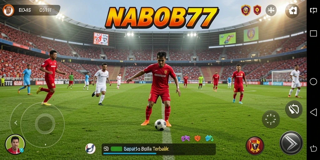 Tampilan gameplay mendebarkan di NABOB77 yang menampilkan aksi sepak bola.