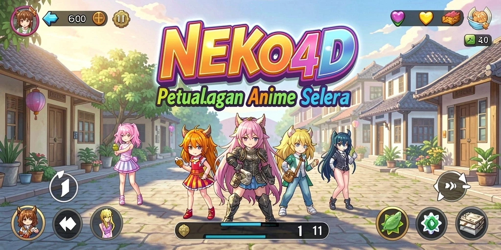 Tampilan gameplay Anime yang menakjubkan di NEKO4D.