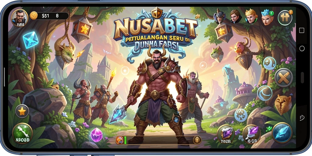 Gameplay <strong>NUSABET</strong> yang menakjubkan di dunia fantasi yang luas.