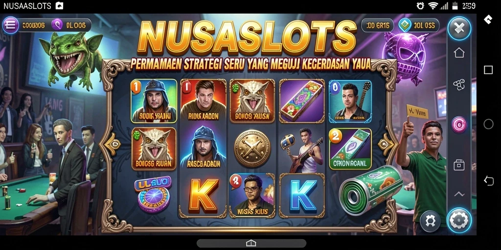 Tampilan gameplay NUSASLOTS yang memikat dengan elemen strategi.