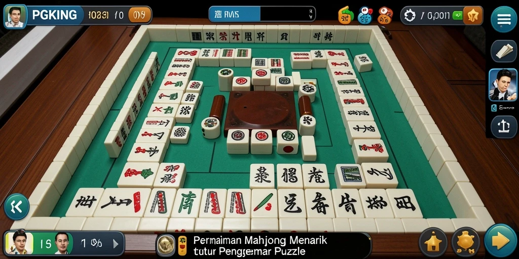Tampilan gameplay menawan dalam PGKING saat bermain Mahjong.