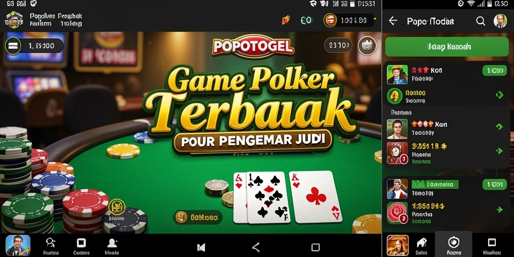 Tampilan screenshot menunjukkan aksi mendebarkan permainan Poker di POPOTOGEL.
