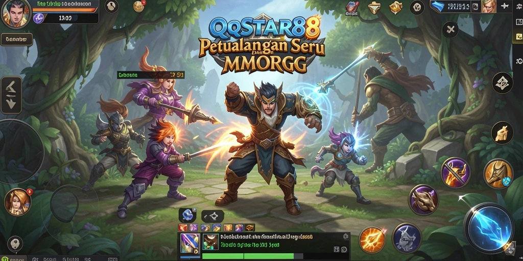 Screenshot gameplay dari QQSTAR88 menampilkan aksi pertarungan yang seru.