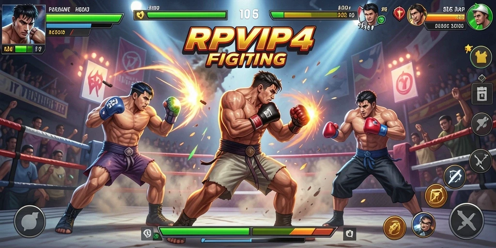 Screenshot gameplay RPVIP4 menampilkan aksi pertarungan yang menegangkan.