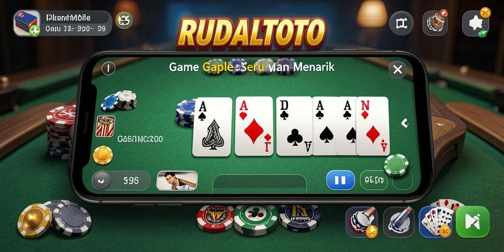 Screenshot RUDALTOTO menampilkan gameplay seru Gaple yang menghibur.