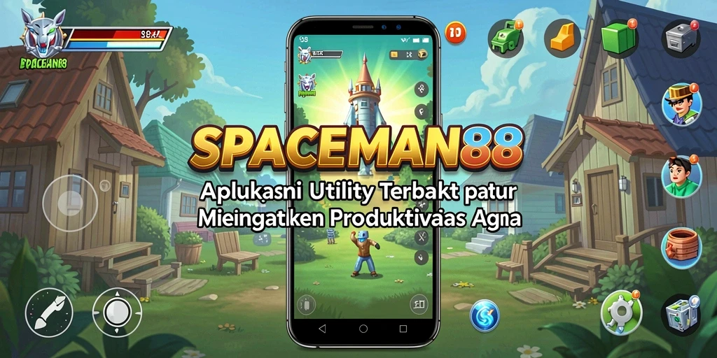 Tampilan SPACEMAN88 yang menunjukkan fitur-fitur Utility menarik.