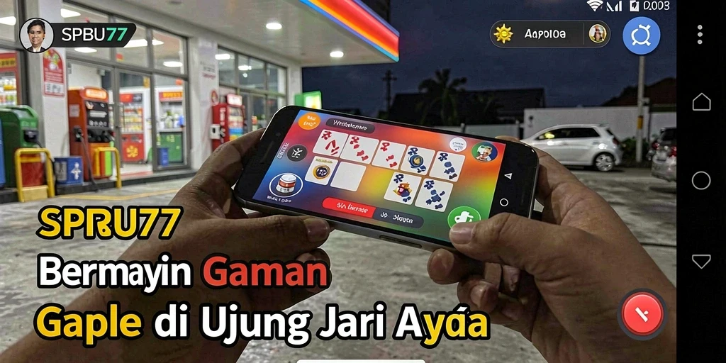 Tampilan gameplay SPBU77 menampilkan keseruan permainan Gaple yang menarik.