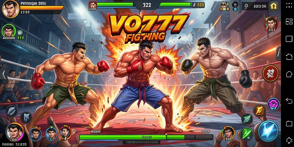 Screenshot dari gameplay VO777 yang menampilkan pertarungan mendebarkan.
