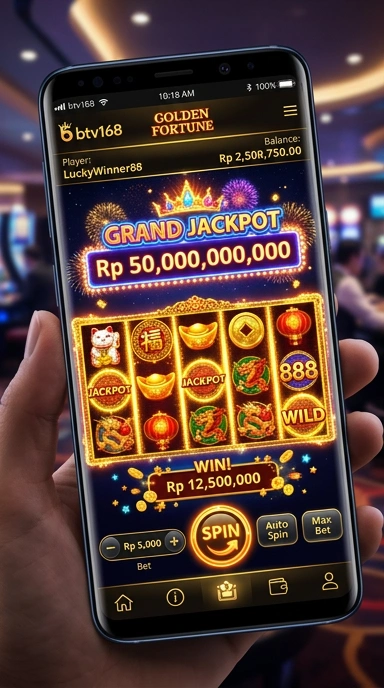 Tampilan utama aplikasi btv168 yang menarik.